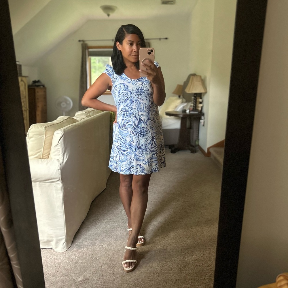 Lilly Pulitzer Bridgette Cotton Shift Dress “Don’t be Jelly” print